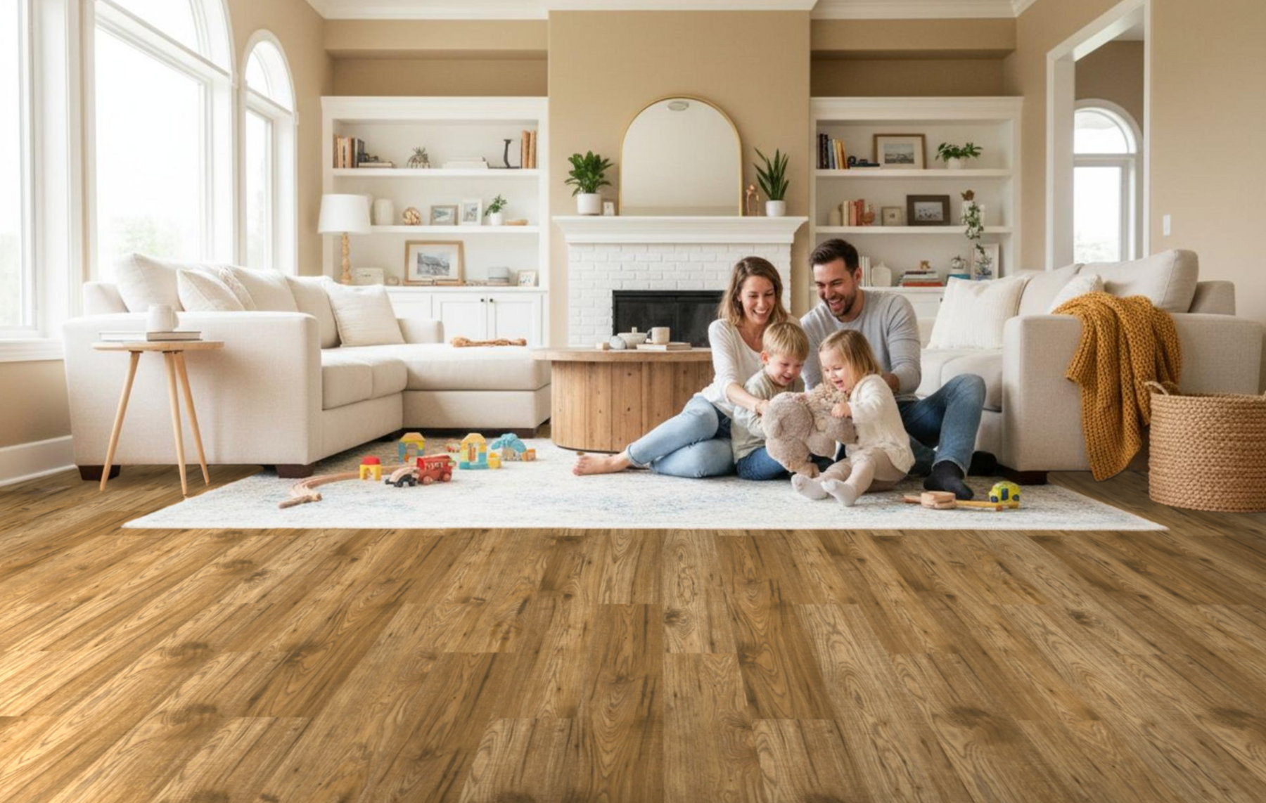 affordable laminate flooring for new parents by Newton