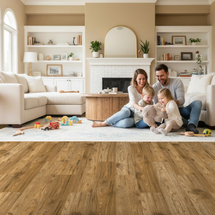 affordable laminate flooring for new parents by Newton