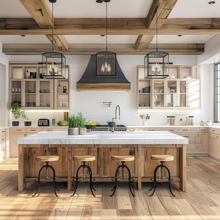 Flooring ideas for open floor plan by Newton